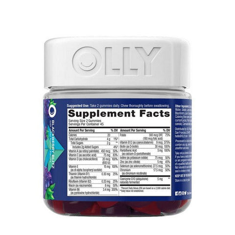 Olly, Perfect Men'S Multi Gummies Blackberry Blitz, 0, 90 Count Olly