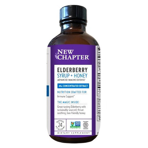 New Chapter, Elderberry Syrup Advanced Immune Defense Honey, 250 Mg, 4 Oz New Chapter