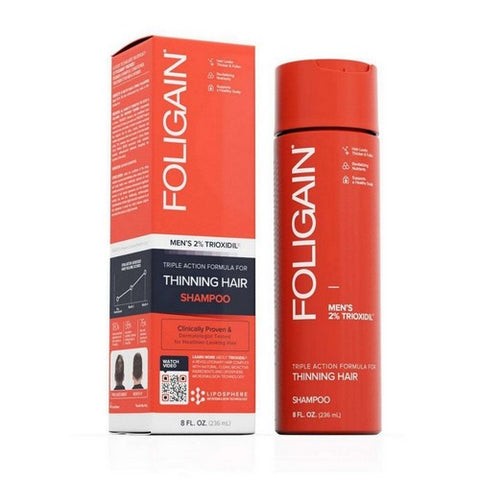 Foligain, Mens Triple Action Shampoo For Thinning Hair, 8 Oz Foligain