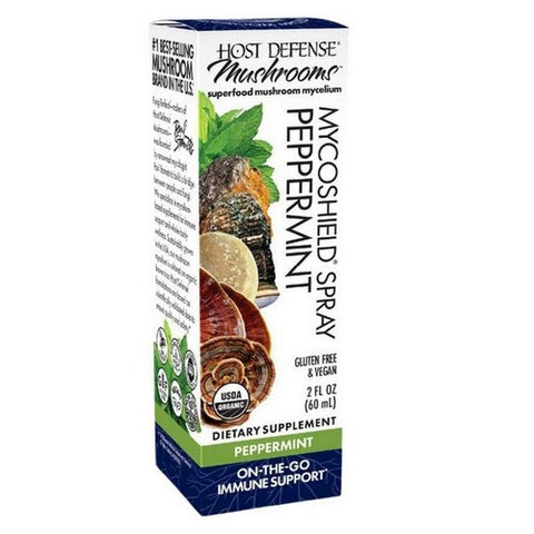 Host Defense, MycoShield Spray Peppermint, 2 Fl Oz Host Defense