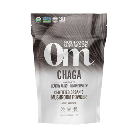 Om Mushrooms, Mushroom Superfood Powder, Chaga 60 Grams Om Mushrooms