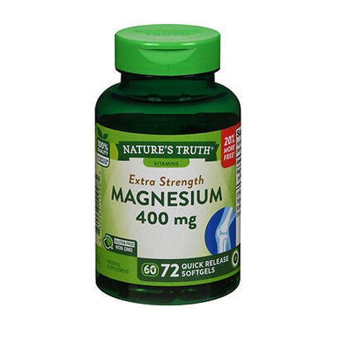Nature's Truth, Magnesium Quick Release Softgels Extra Strength, 400 Mg, 72 Tabs Nature's Truth