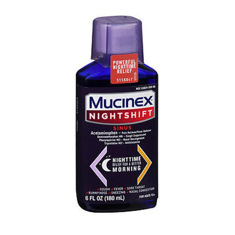 Mucinex, NightShift Sinus Liquid, 6 Oz Mucinex