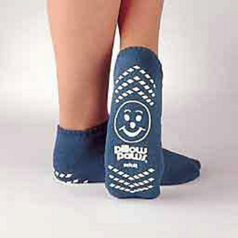 Principle Business Enterprises, Slipper Socks Pillow Paws  Youth Light Blue Ankle High, Count of 48 Principle Business Enterprises