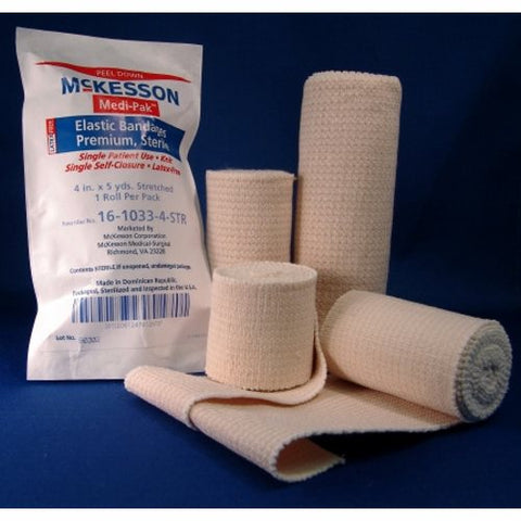 Elastic Bandage White 1 Roll by McKesson