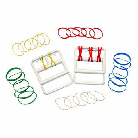 Fabrication Enterprises, Rubber Band Hand Exerciser CanDo  Tan / Yellow / Red / Green / Blue 2X-Light to Heavy Resistance, Count of 1 Fabrication Enterprises