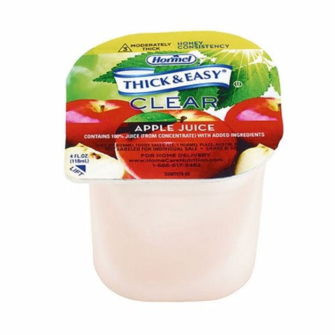 Hormel, Thickened Beverage Thick & Easy  4 oz. Container Portion Cup Apple Juice Flavor Ready to Use Honey C, Count of 24 Hormel
