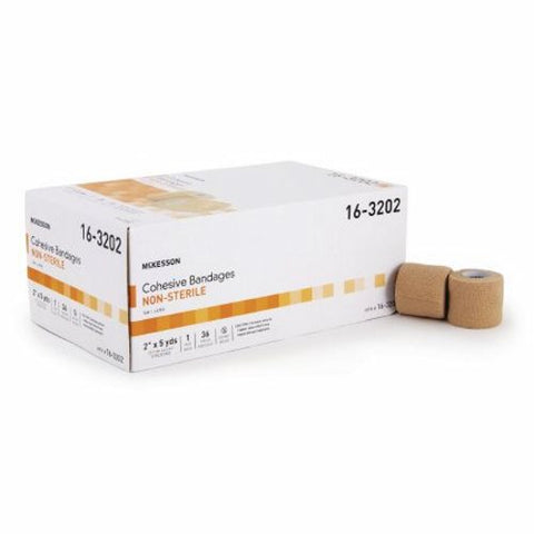 McKesson, Cohesive Bandage 2 Inch X 5 Yard Self-adherent Closure Tan 16-3202, Case Of 36 McKesson