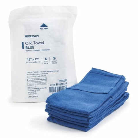 McKesson, Operating Room Disposable Towels Blue, Count of 80 McKesson