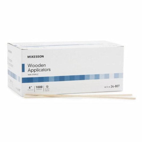 McKesson, Applicator Stick McKesson Without Tip Wood Shaft 6 Inch NonSterile 1000 per Pack, Box Of 1000