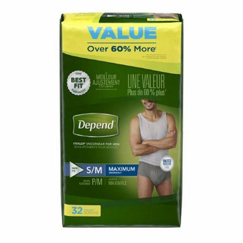 Kimberly Clark, Male Adult Absorbent Underwear, Pack Of 32 Kimberly Clark