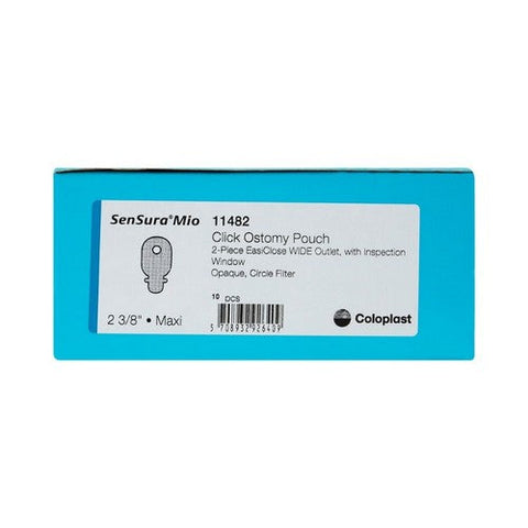 Coloplast, Ostomy Pouch Two-Piece System Maxi Length Flat 60 mm Stoma Drainable 11482, Box Of 10 Coloplast