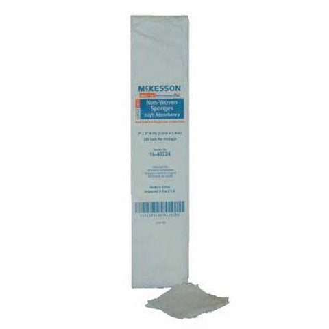 McKesson, Nonwoven Sponge 2 X 2 Inch 4-Ply NonSterile 92242000, 1 Pack McKesson