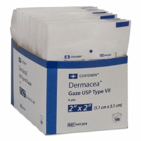 Cardinal, USP Type VII Gauze Sponge Dermacea Cotton 8-Ply 2 X 2 Inch Square Sterile, Case Of 30 Cardinal