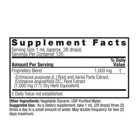Nature's Answer, Echinacea Root Alcohol Free, 1000 Mg, 4 Oz Nature's Answer