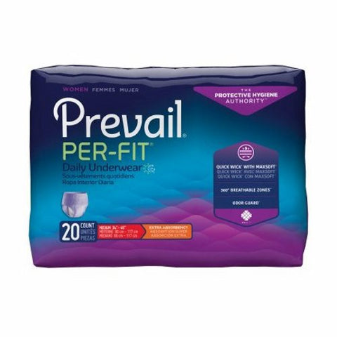 First Quality, Female Adult Absorbent UnderwearPull On Medium Disposable PFW-512, Count of 20 First Quality