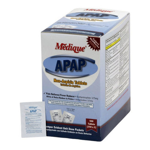 Medique, Pain Relief Medique  325 mg Strength Acetaminophen Tablet 250 per Box, Box Of 1 Medique