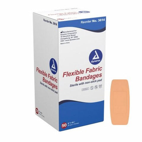Dynarex, Adhesive Strip 2 X 4-1/2 Inch Sterile, Count of 1200 Dynarex