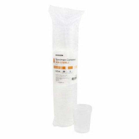 McKesson, Specimen Container, 120 Ml (4 Oz ) Box Of 20 McKesson