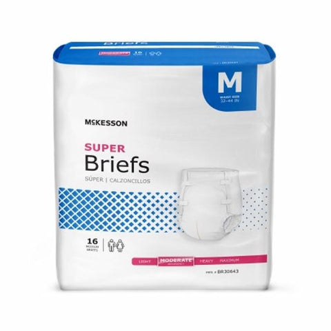McKesson, Unisex Adult Incontinence Brief X-Large Disposable Heavy Absorbency, Count of 16 McKesson