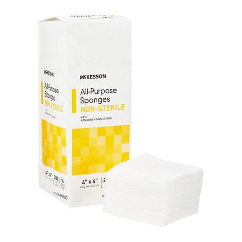 McKesson, Nonwoven Sponge 4 X 4 Inch 4-Ply NonSterile 16-607623, Case Of 20 McKesson