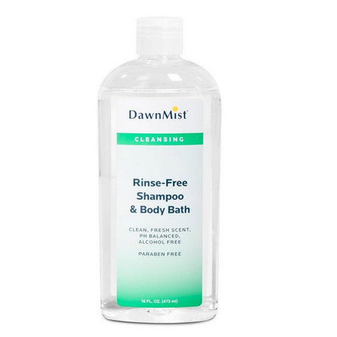 Donovan, Rinse-Free Shampoo and Body Wash DawnMist  16 oz. Flip Top Bottle Scented, Count of 12 DawnMist