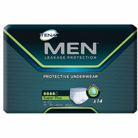 Male Adult Absorbent Underwear TENA  Men Super Plus Pull On with Tear Away Seams X-Large Disposable  White Case of 56 by Tena