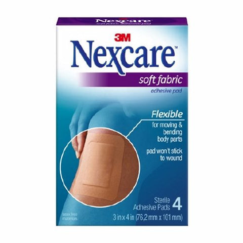 Nexcare, Adhesive Strip Nexcare 3 X 4 Inch Fabric Rectangle Tan, Box Of 48 Nexcare