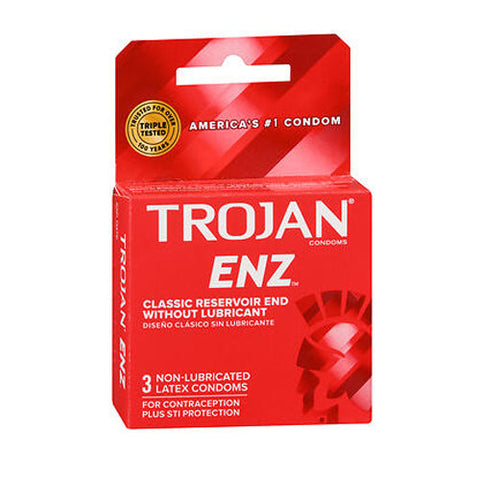 Trojan, Condom Non Lubricated One Size Fits Most, Box Of 3 Trojan