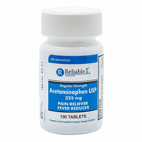 Plus Pharma, Acetaminophen, 325 mg, 100 Tabs Plus Pharma