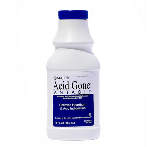 Major Pharmaceuticals, Acid Gone Antacid Liquid, 12 Oz Major Pharmaceuticals