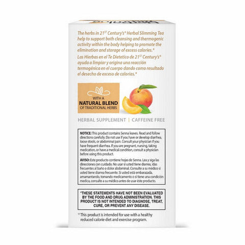 21st Century, Herbal Slimming Tea Peach-Apricot, 24 Bags 21st Century