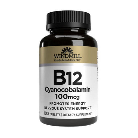 Windmill Health, Vitamin B12, 1000mcg, 100 Tabs Windmill Health