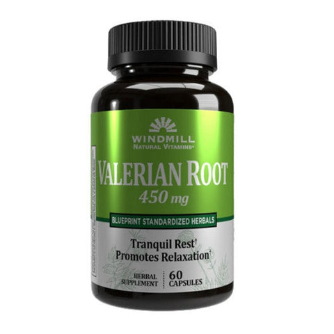 Windmill Health, Valerian Root, 450 mg, 60 Caps Windmill Health