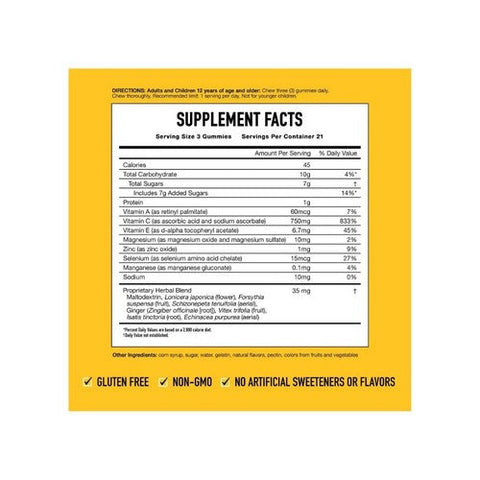 Airborne, Immune Support Gummies Assorted Fruit, 63 Gummies Airborne