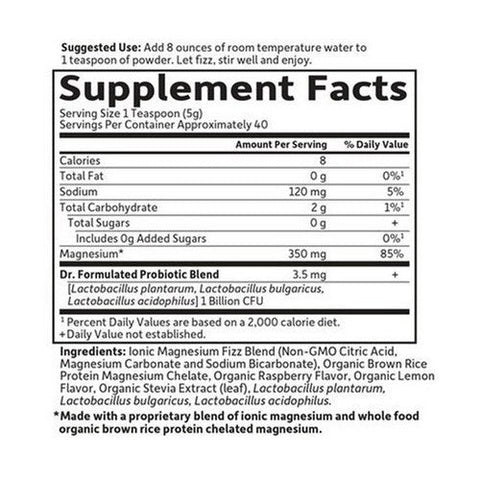 Garden of Life, Dr. Formulated Magnesium Powder Raspberry Lemon, 7 Oz Garden of Life