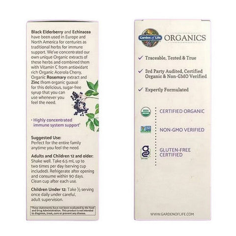 Garden of Life, Organics Elderberry Syrup, 6.59 Oz Garden of Life