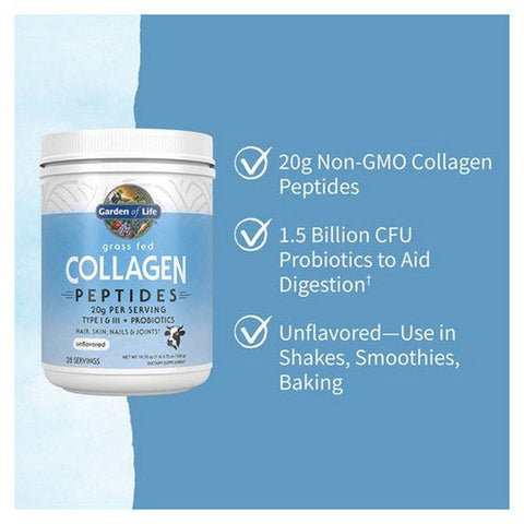 Garden of Life, Grass Fed Collagen Peptides Powder, 9.87 Oz Garden of Life