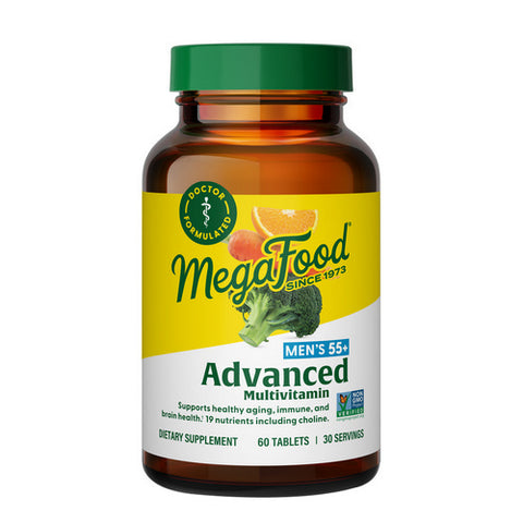 MegaFood, Men's 55+ Advanced Multivitamin, 60 Tabs MegaFood