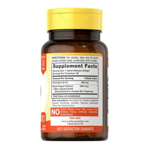 Sundance, CoQ 10, 400 mg, 30 Softgels Sundance