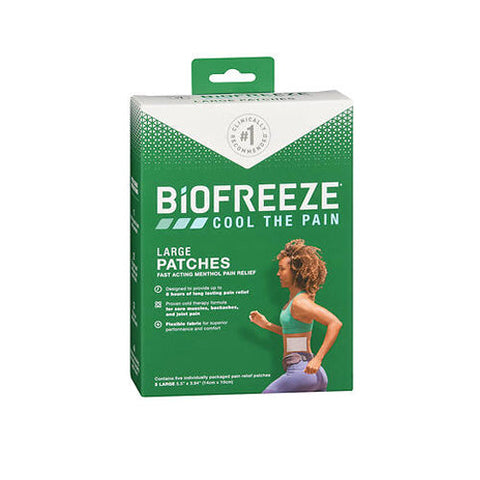 Biofreeze, Menthol-Pain Relieving Patches Large, 5 Count Biofreeze