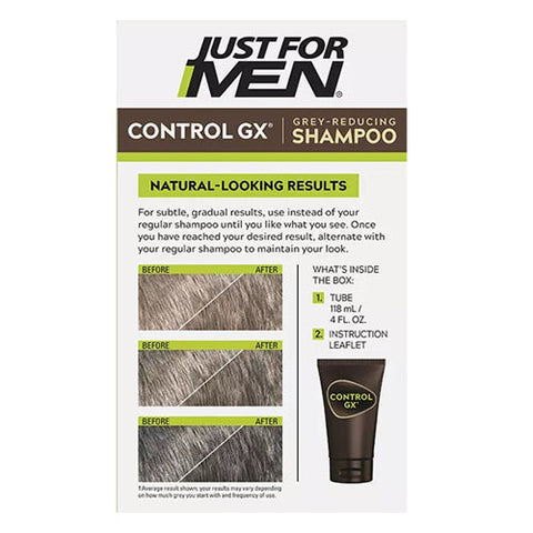 Just For Men, Control Gx Gradual Grey-Reducing Shampoo For Dark Shades, 4 Oz