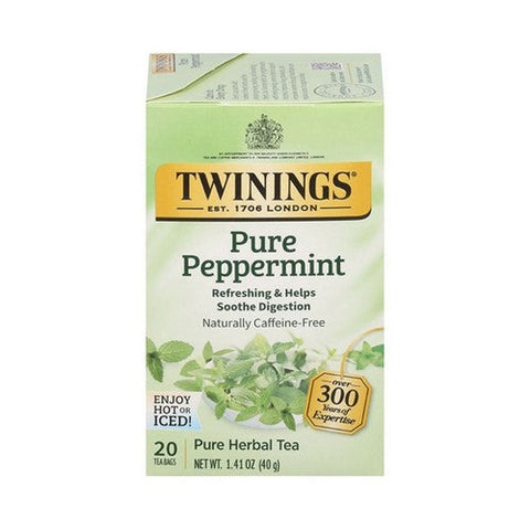 Twinings, Herbal Tea Pure Peppermint, 20 Bags(Case Of 6) Twinings