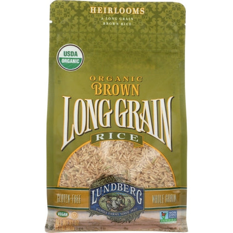 Lundberg, Organic Long Grain Brown Rice, 32 Oz(Case Of 6) Lundberg