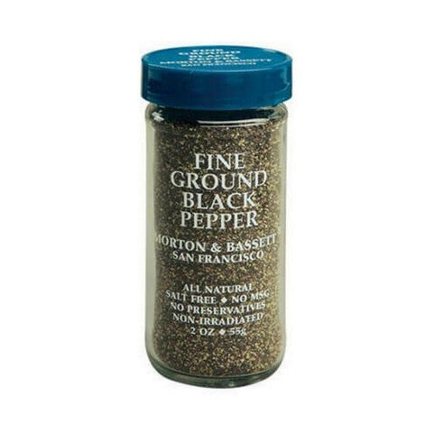Morton & Bassett, Black Pepper Fine Ground, 2 Oz(Case Of 3)