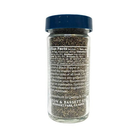 Morton & Bassett, Black Pepper Fine Ground, 2 Oz(Case Of 3)