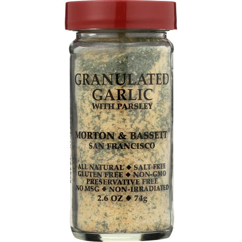Morton & Bassett, Garlic Granulated, 2.6 Oz(Case Of 3) Morton & Bassett