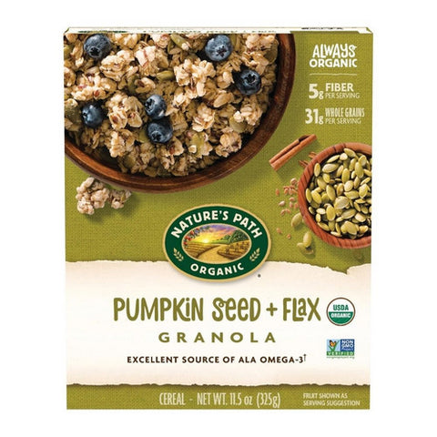 Natures Path, Organic Pumpkin Seed + Flax Granola, 11.5 Oz(Case Of 12) Natures Path
