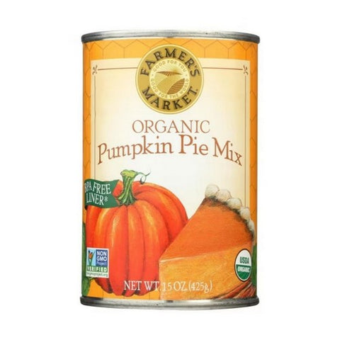 Farmers Market Foods, Organic Canned Pumpkin Pie Mix, 15 Oz(Case Of 12) Farmers Market Foods