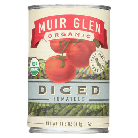 Muir Glen, Organic Tomatoes  Diced, Case of 12 X 14.5 Oz Muir Glen